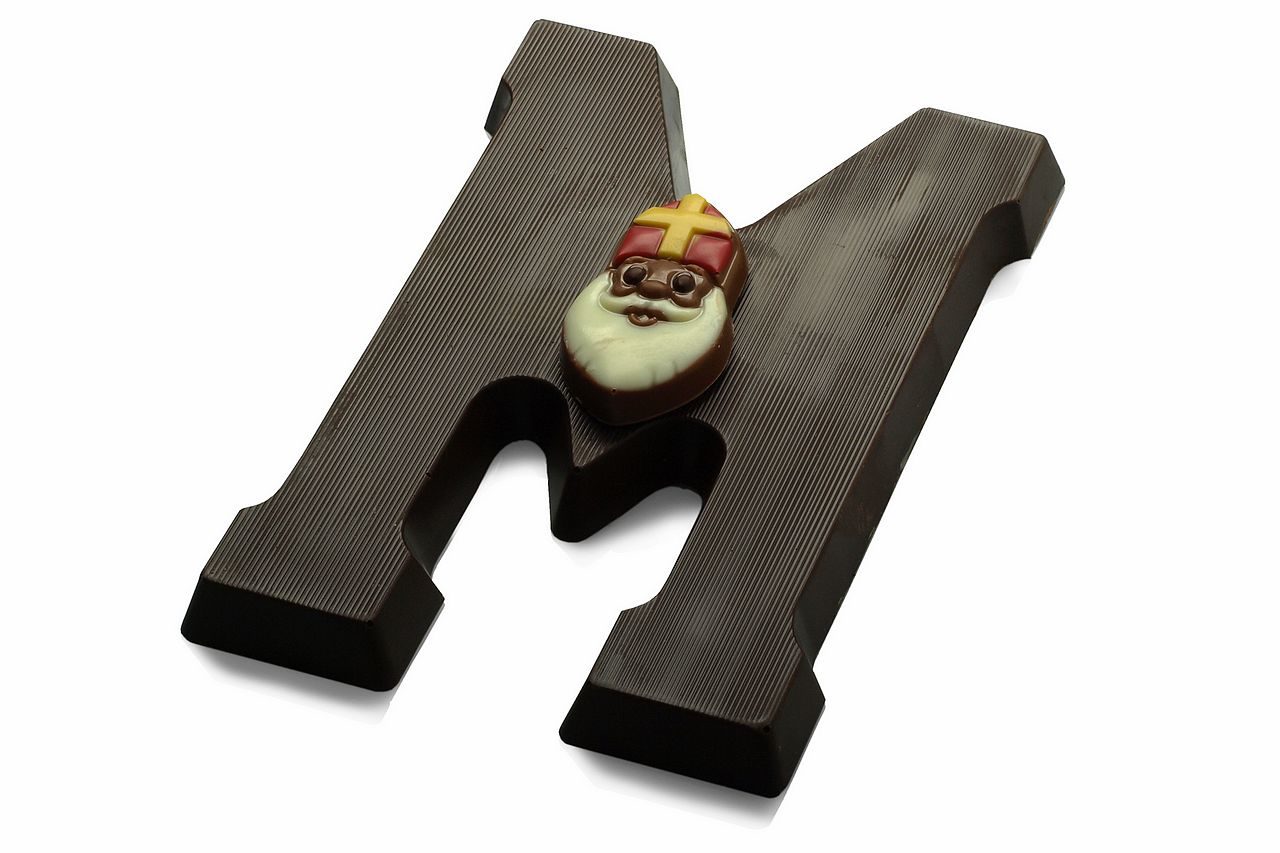 Choc. letter puur ca. 200 gr.